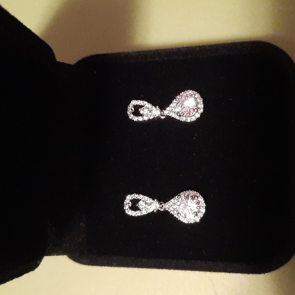 NIB ORROUS wedding earrings authentic sterling silver dangle